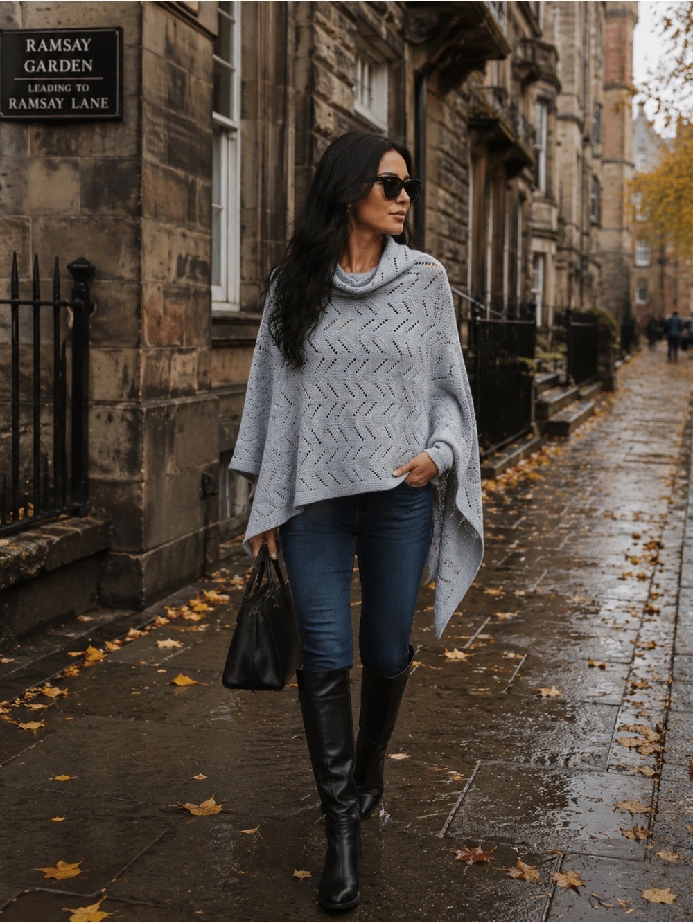 Cashmere Tesma Cashmere Made in Italy Knit Poncho.